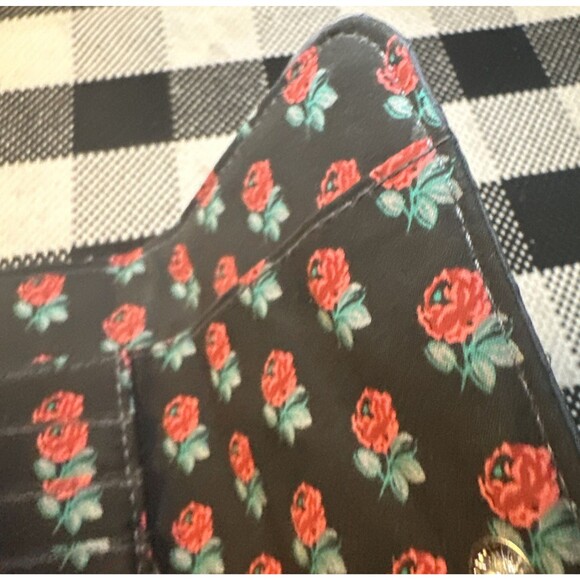 Vera Bradley Gray RFID Smartphone Wristlet‎ Accordion Wallet Roses NWT $89 - Picture 7 of 12